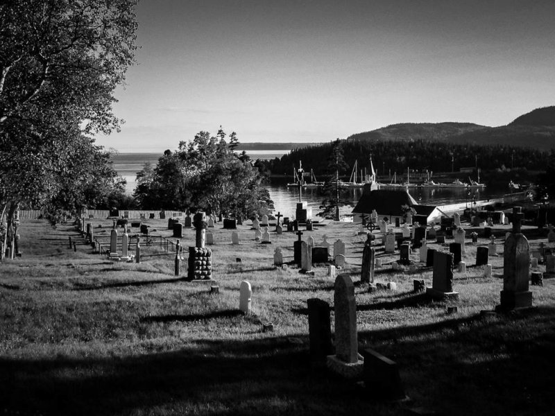 Friedhof in Tadoussac, Québec, Kanada